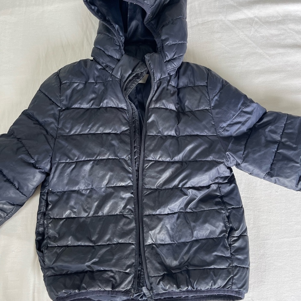 H&M Hooded Puffer Jacket - Navy